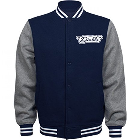 Buy El Diablo Costume Jacket: Unisex Fleece Letterman Varsity Jacket